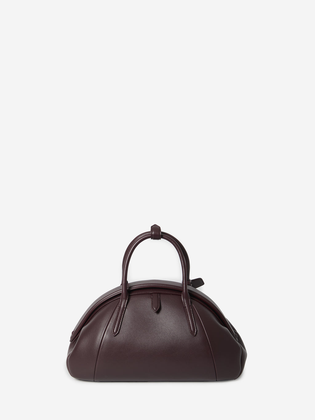 Alaia Women's Burgundy Top Handle Leather Bag in Bordeaux