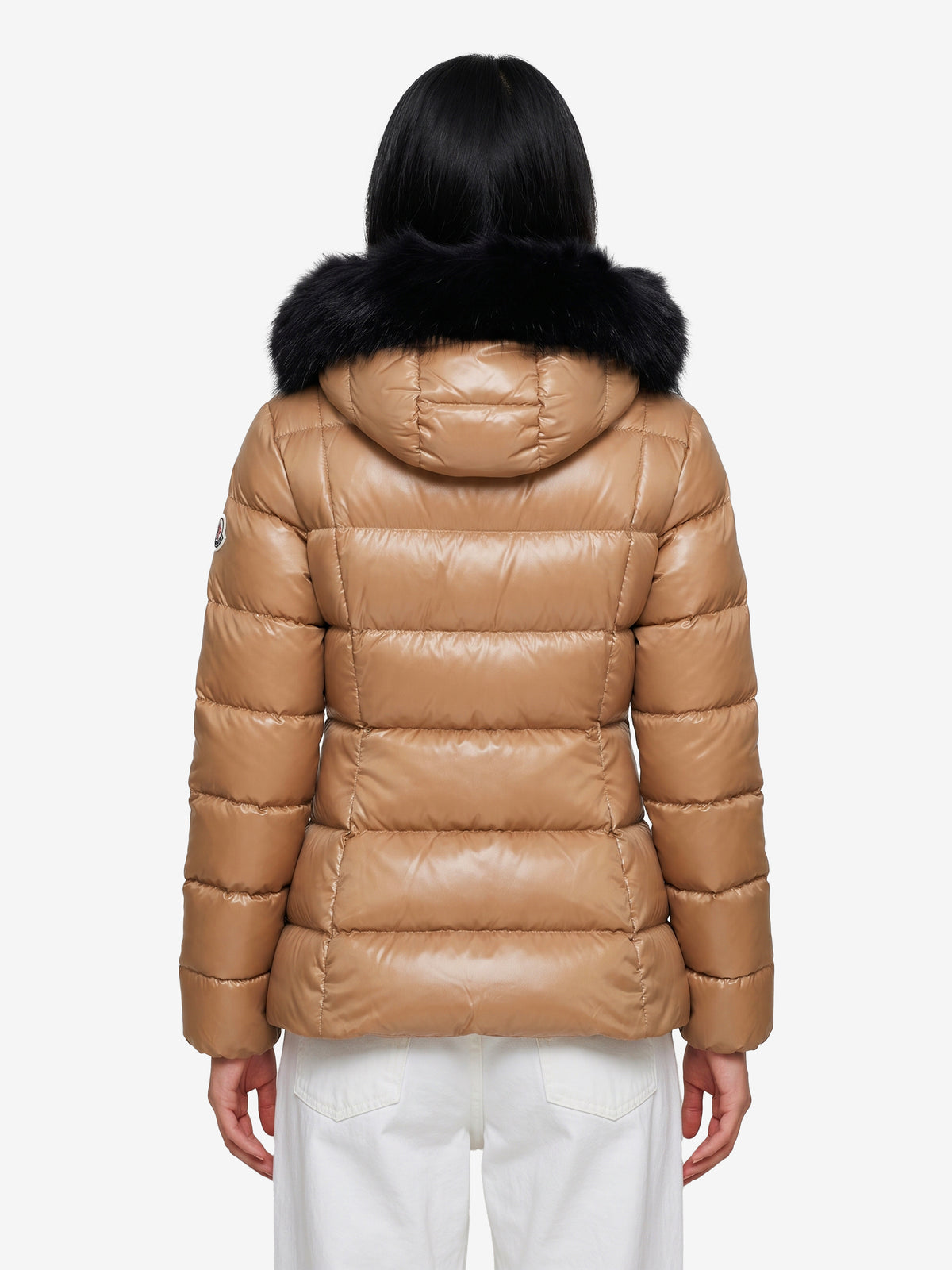 Moncler Women's Short Fulmar Down Jacket in Brown