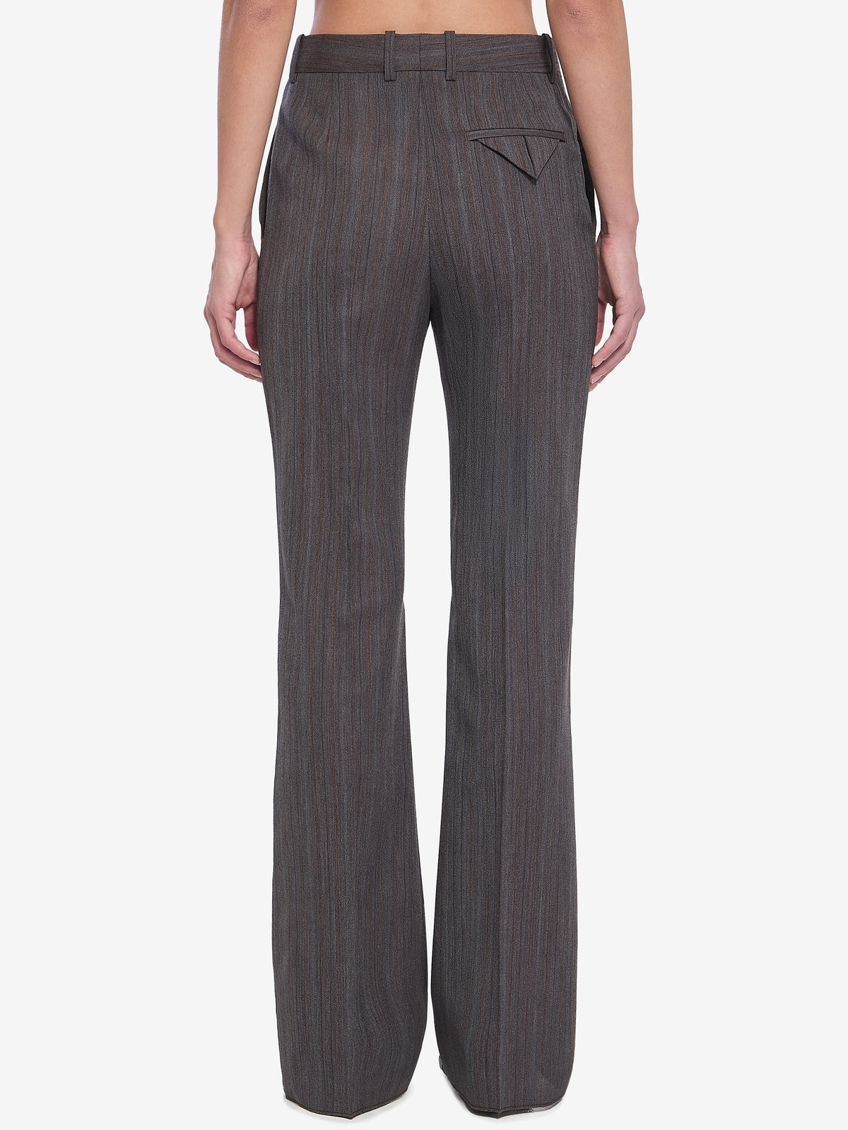 Bottega Veneta Women's Wool Trousers with Thin in Grey