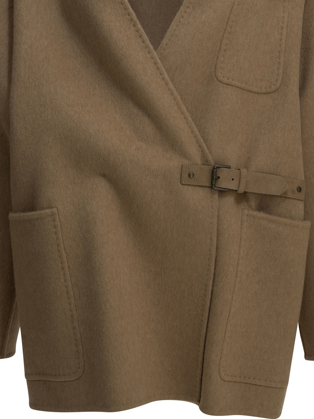 Max Mara Women's Short coat in camel and mohair in Beige