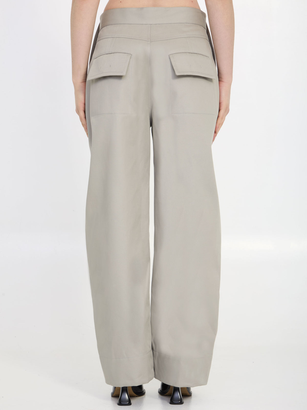 Bottega Veneta Women's Sailor Pants in Beige
