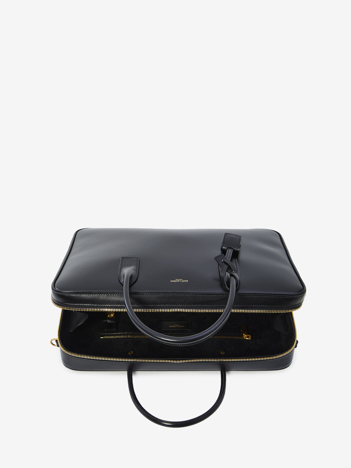 Saint Laurent Men's Sac De Jour Bowler Bag in Black