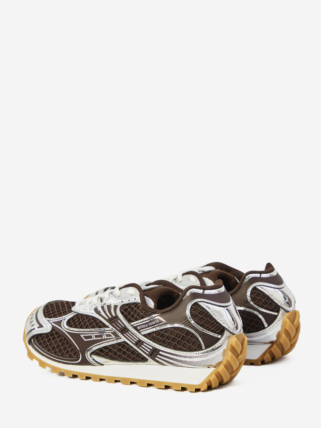 Bottega Veneta Men's Fondant Orbit Sneakers in Brown