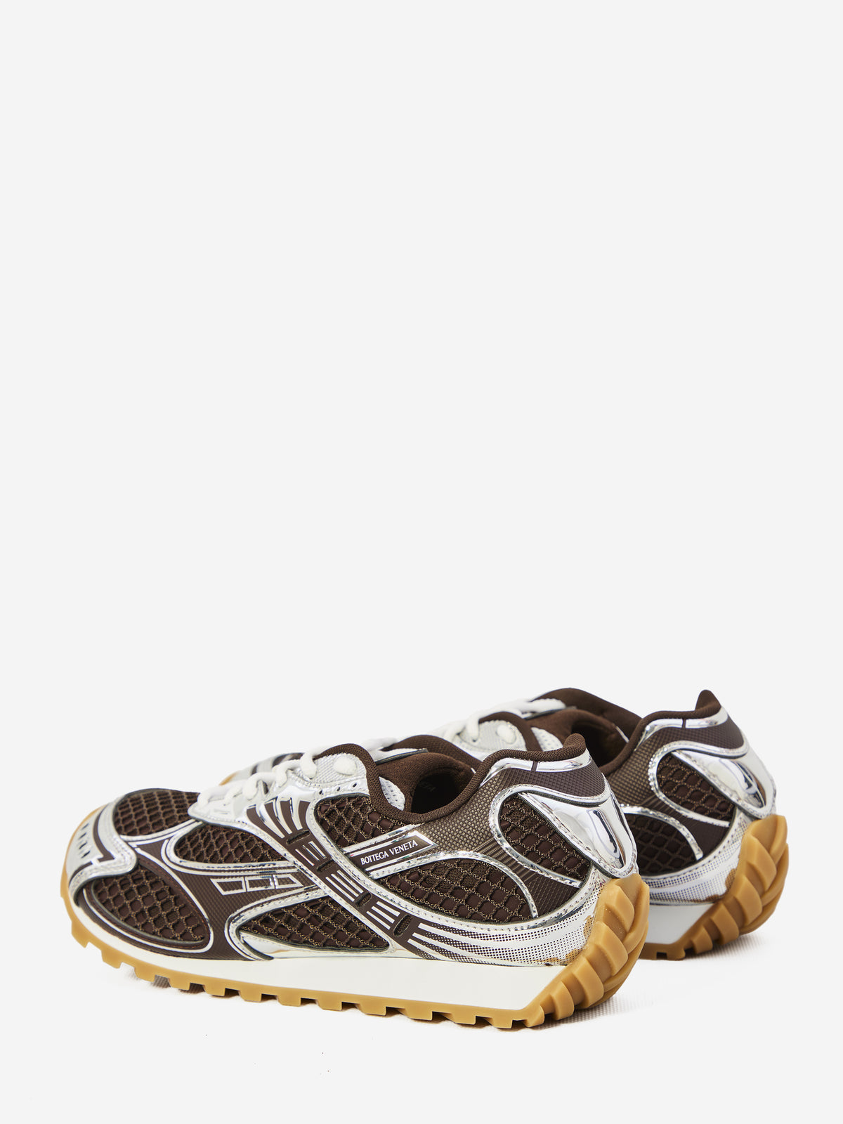 Bottega Veneta Men's Fondant Orbit Sneakers in Brown