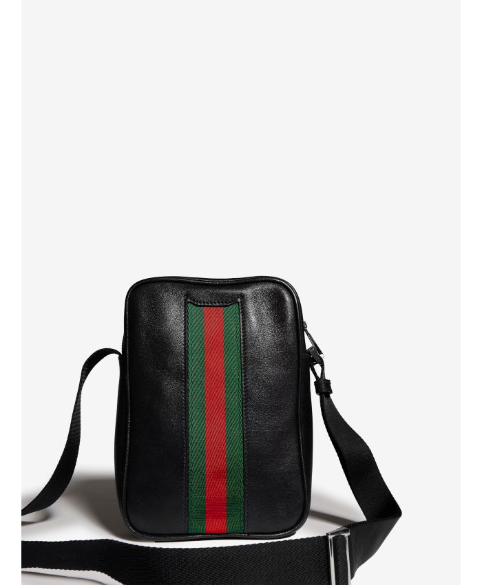 Gucci Men's Mini Bag with Web Detail in Black