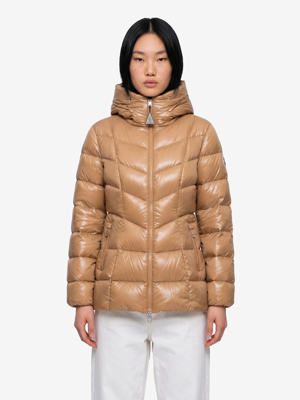 Moncler Women's Short Fulmar Down Jacket in Brown