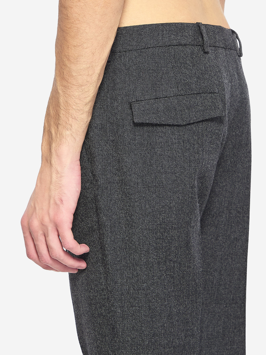 Gucci Men's Wool Mouliné Pant in Grey