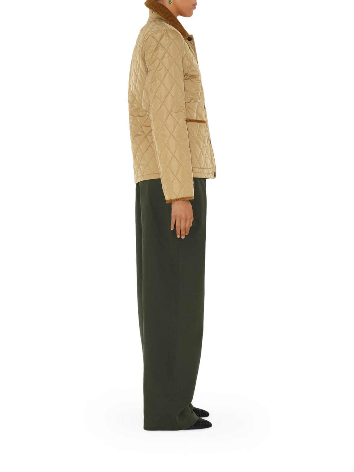 Burberry Women's NYLON QUILTED JACKET in Beige