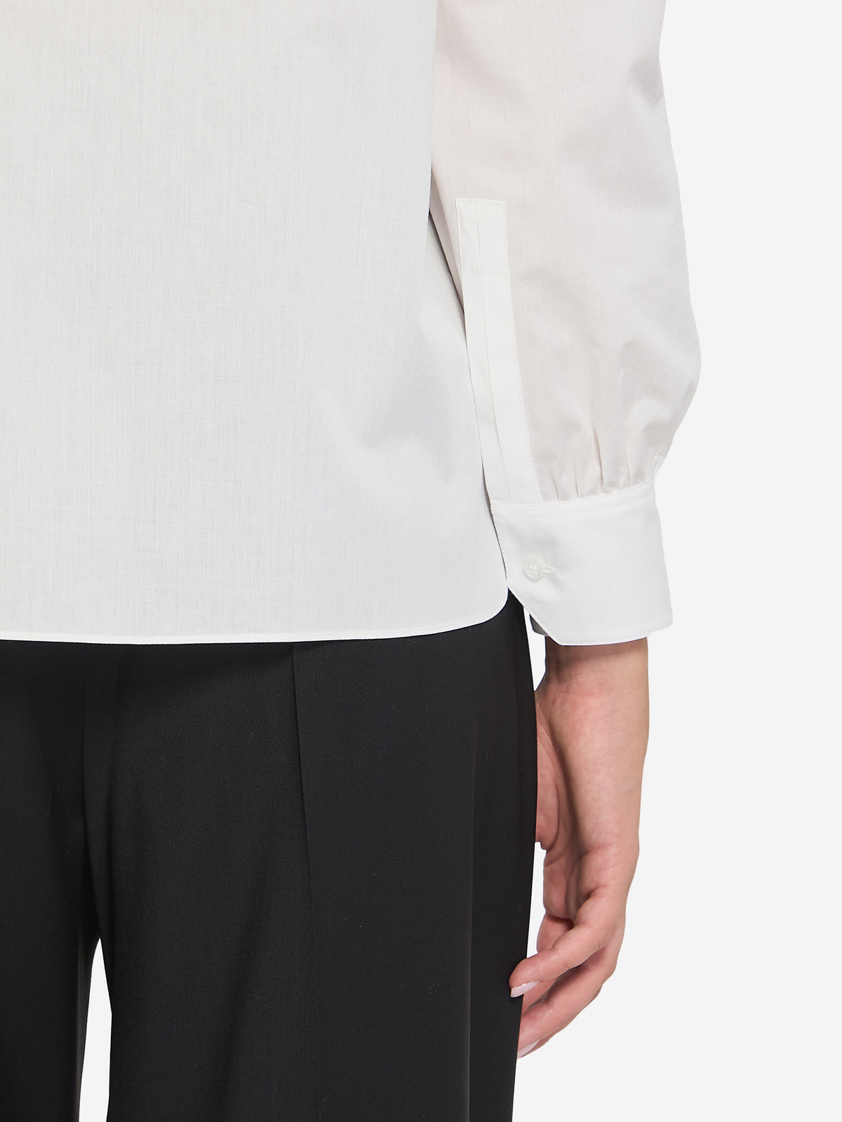 Saint Laurent Women's Shirt in Cotton Poplin in White