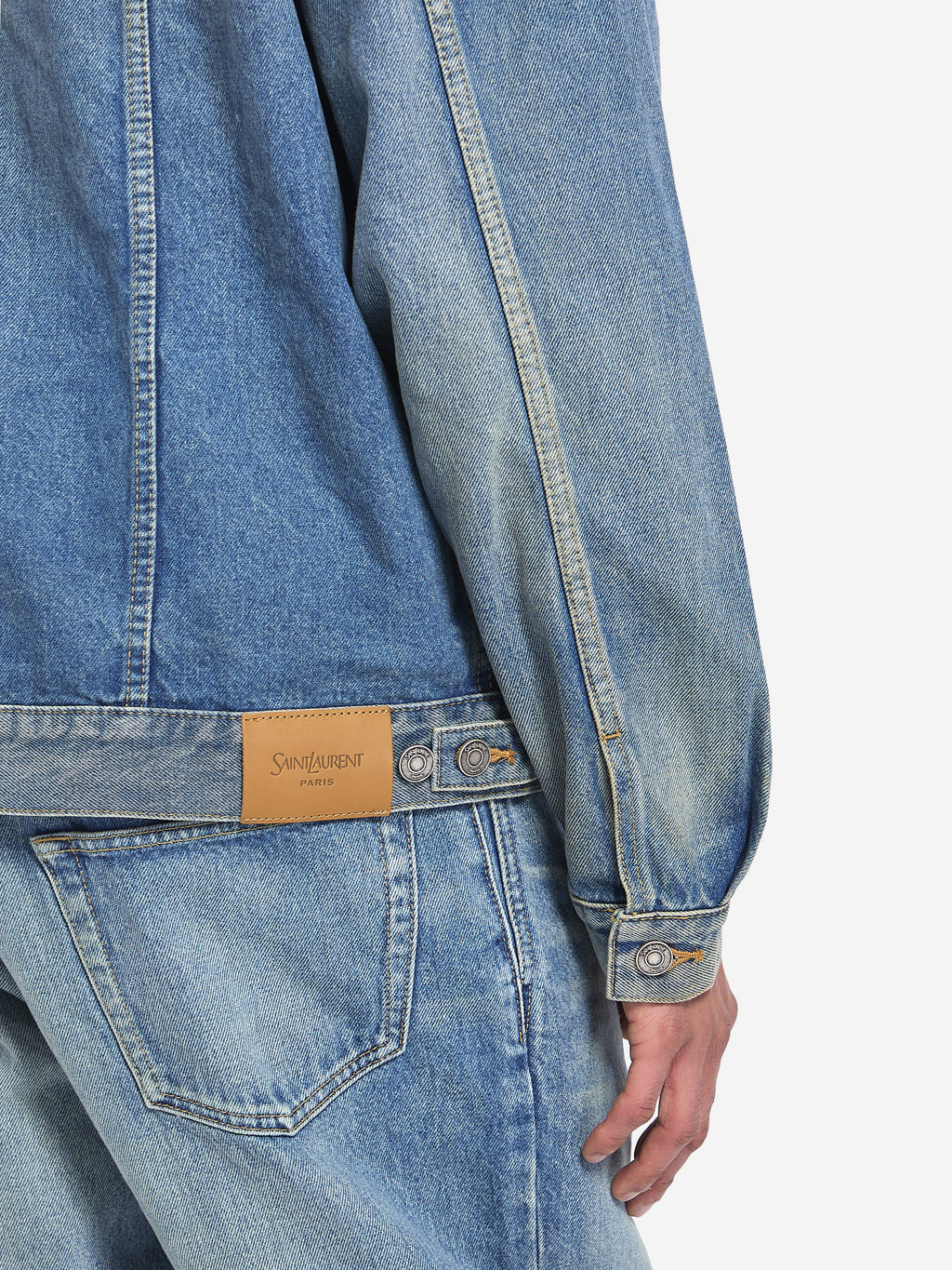 Saint Laurent Men's Trucker Jacket in Blue