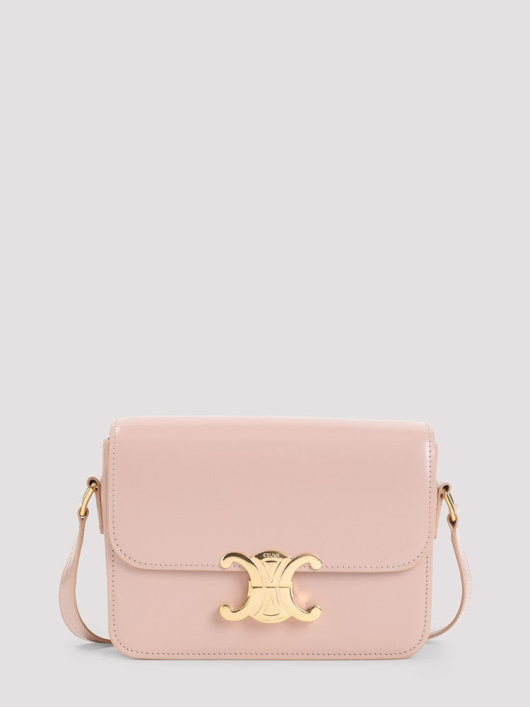 Celine Women's Teen Triomphe Small Shoulder Bag in Soft Peach