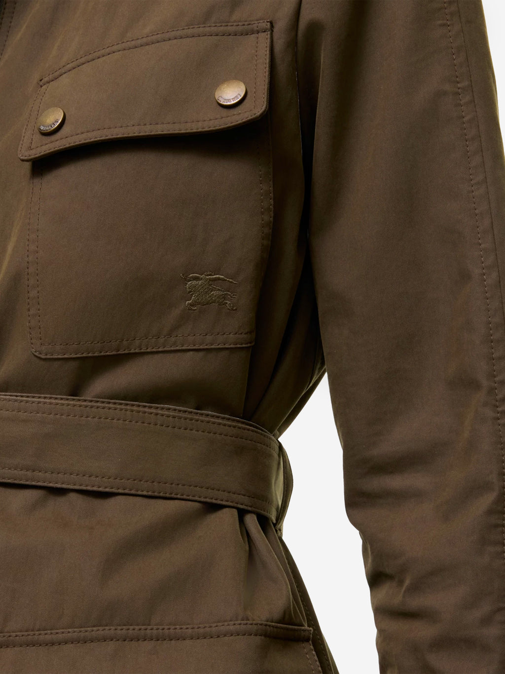 Burberry Women's Safari Jacket in Gabardine in Green