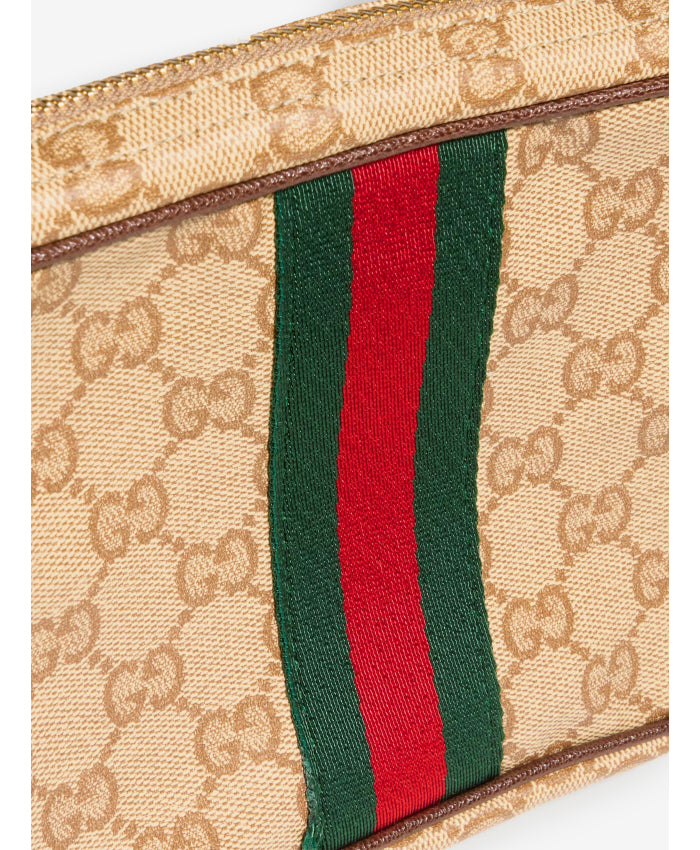 Gucci Men's Mini GG Bag with Web in Beige