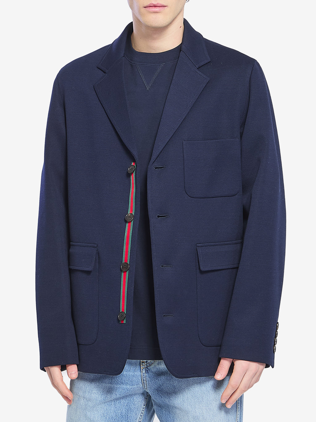 Gucci Men's Web Jacket in Blue