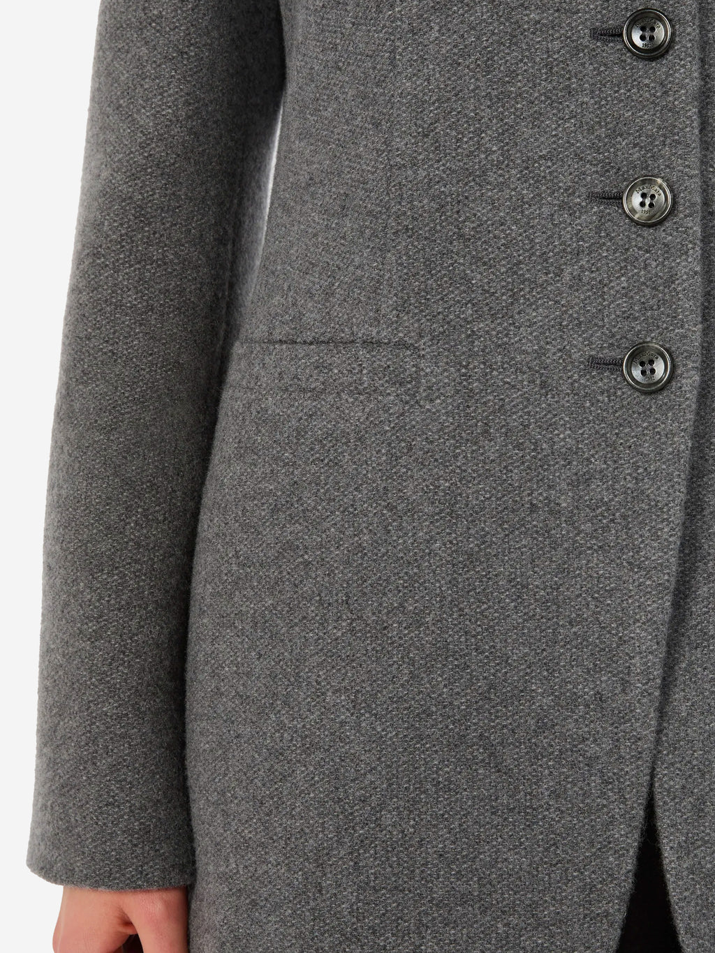 Max Mara Women's Dark Grey Crew Neck Falla Jacket in Grey