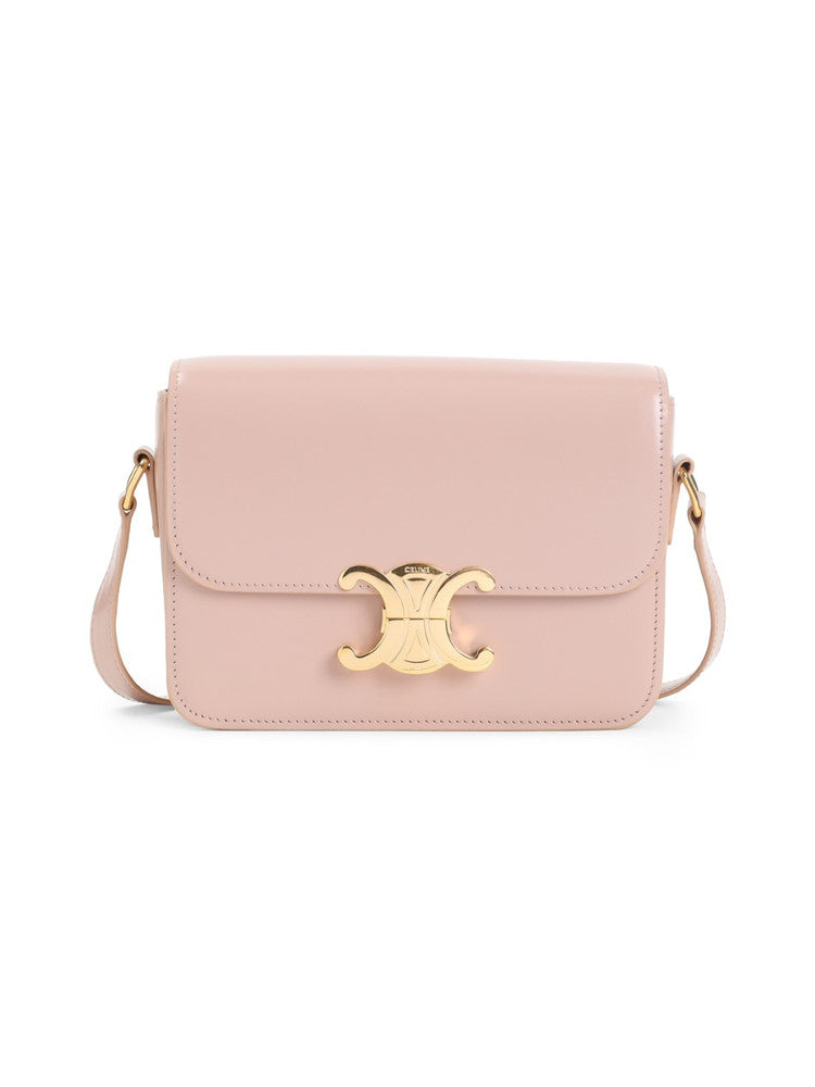 Celine Women's Teen Triomphe Small Shoulder Bag in Soft Peach