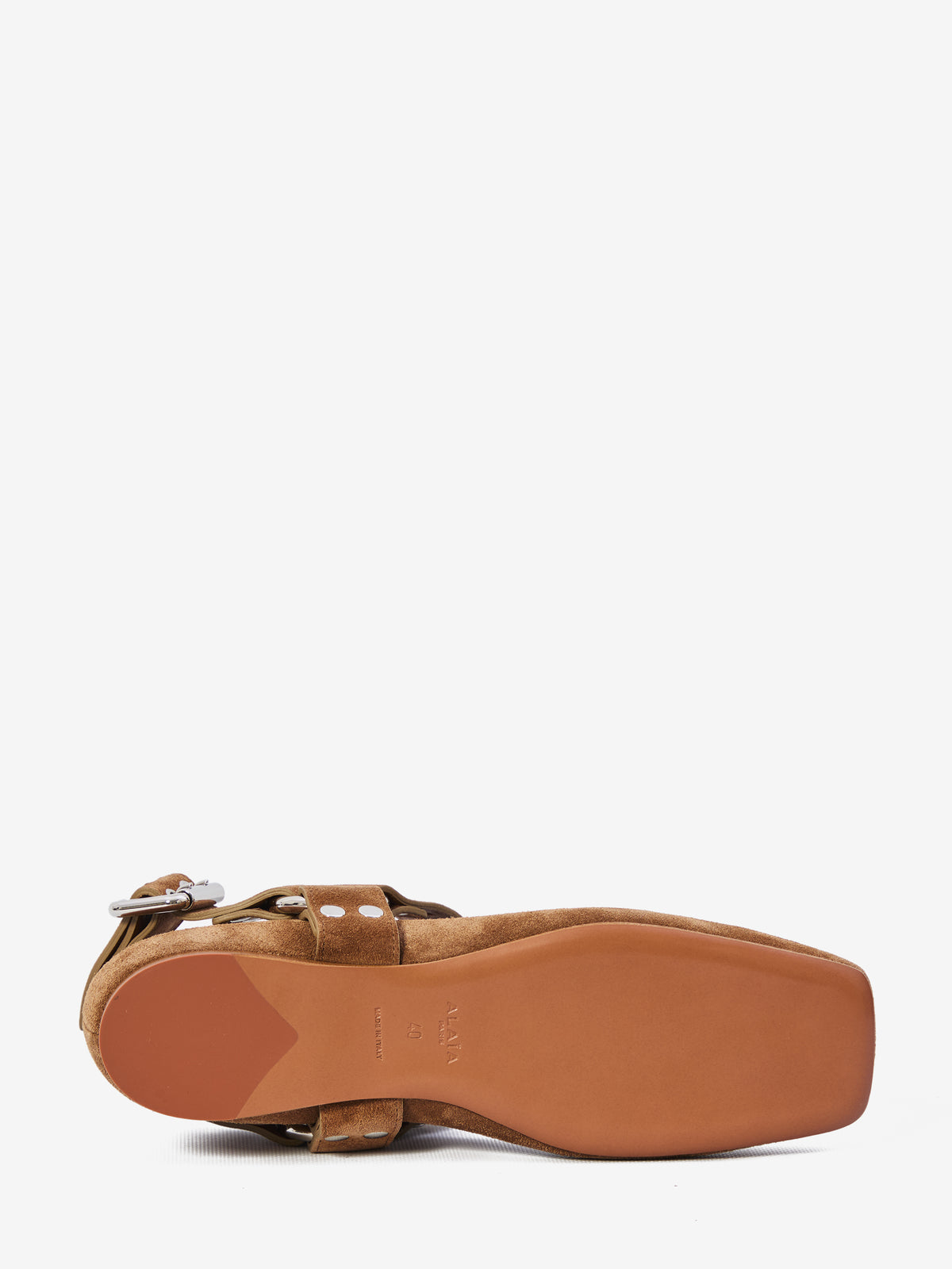 Alaia Women's Suede Ballet Flats in Brown
