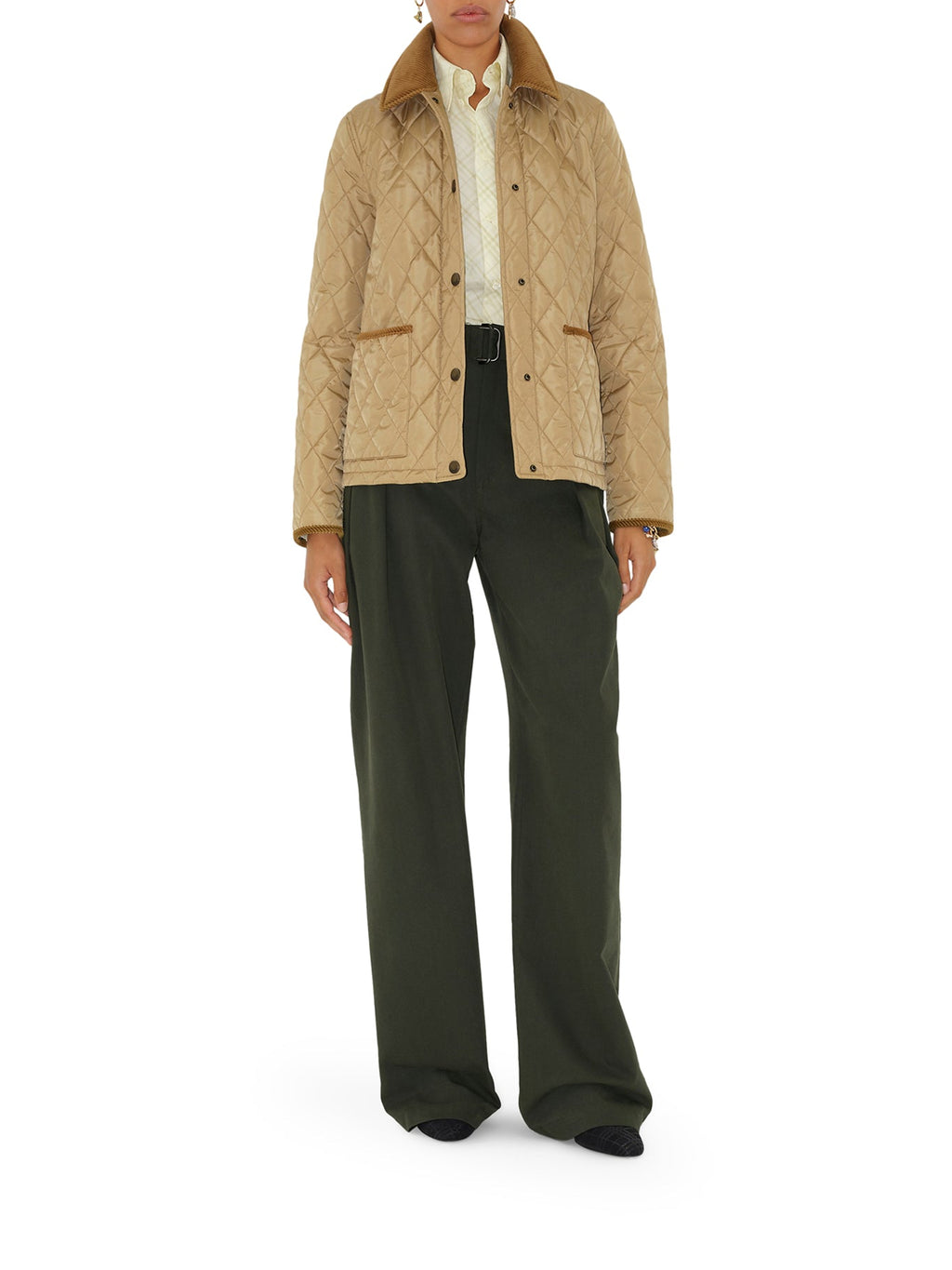 Burberry Women's NYLON QUILTED JACKET in Beige
