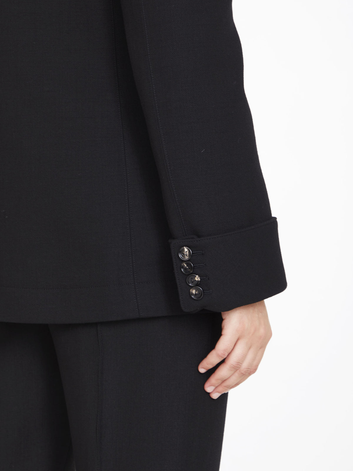 Bottega Veneta Women's Structured Cotton Jacket in Black
