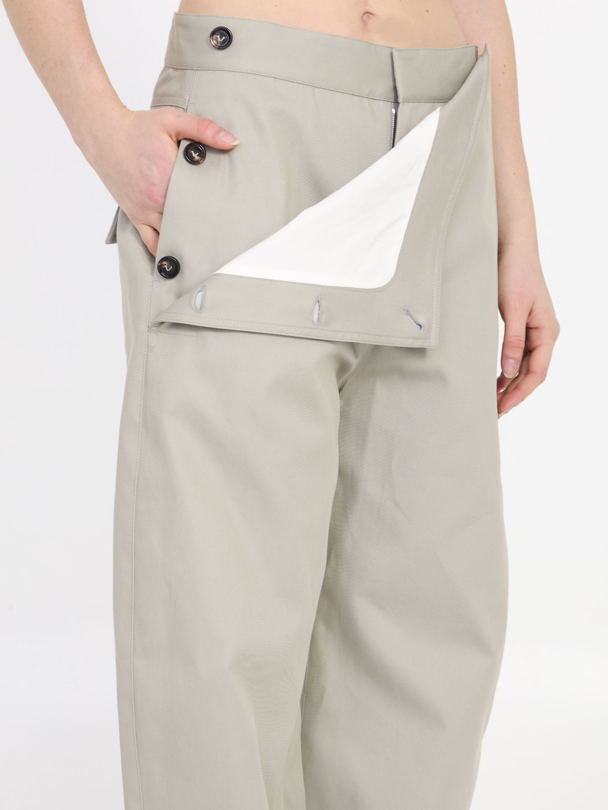 Bottega Veneta Women's Sailor Pants in Beige