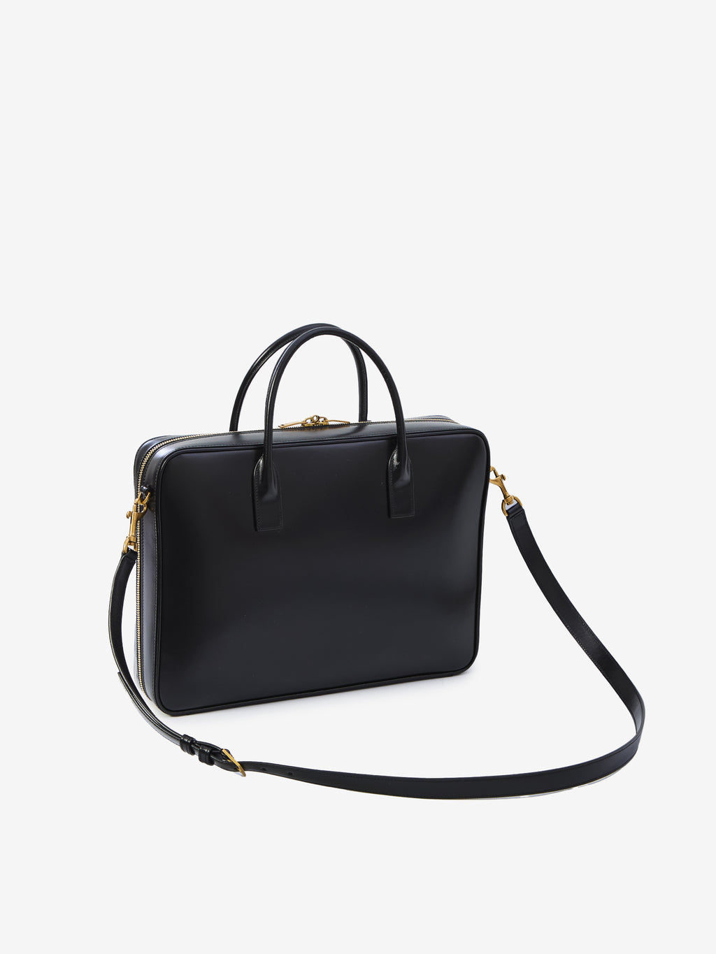 Saint Laurent Men's Sac De Jour Bowler Bag in Black