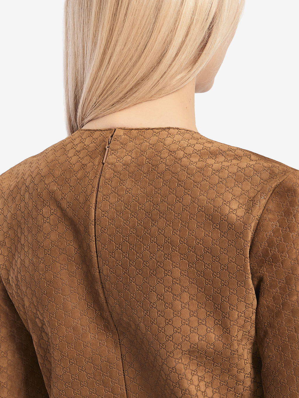 Gucci Women's GG Suede Mini Dress in Brown