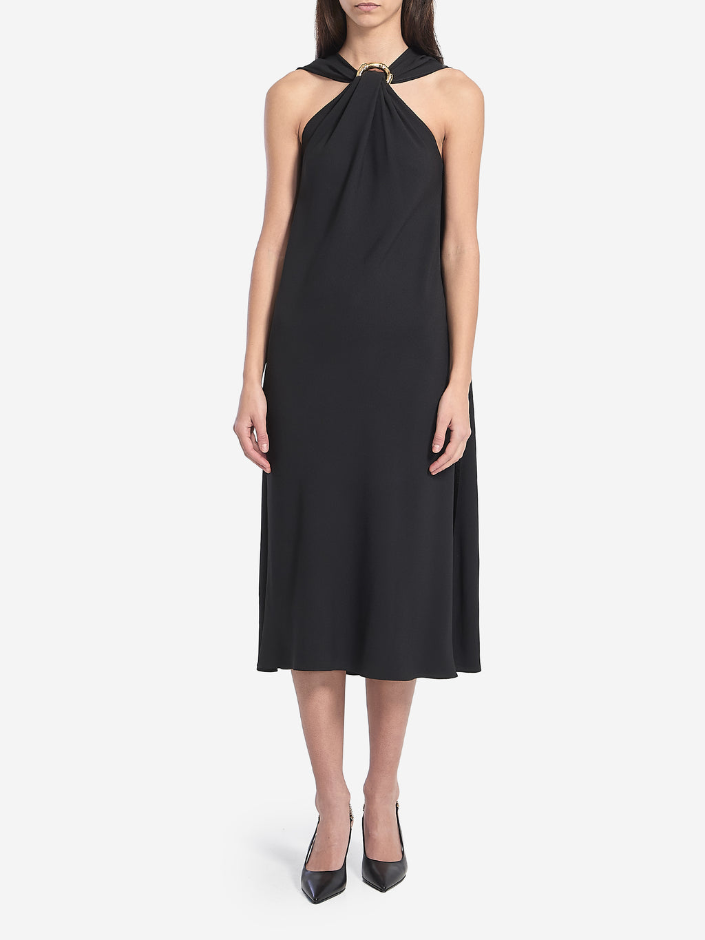 Gucci Women's Midi Evening Dress in Black