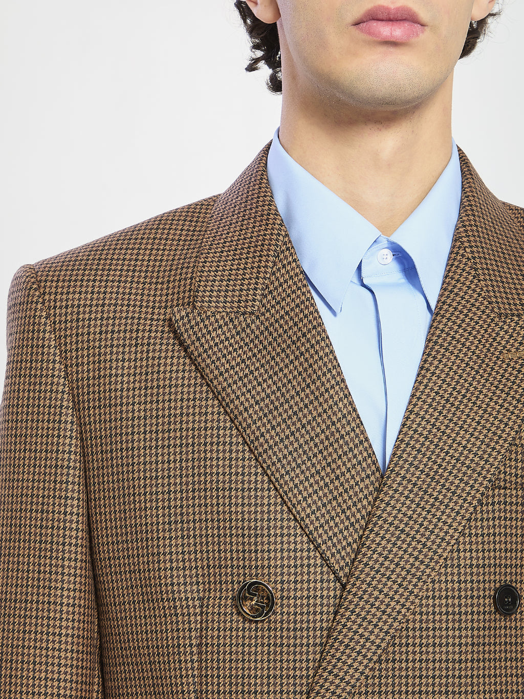 Gucci Men's Wool Tweed Jacket in Beige