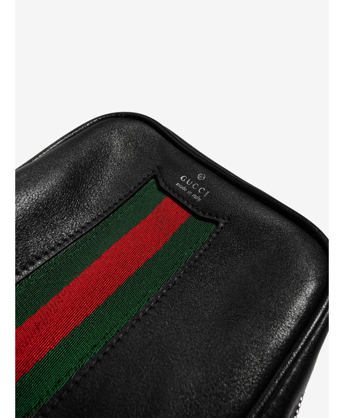 Gucci Men's Mini Bag with Web Detail in Black