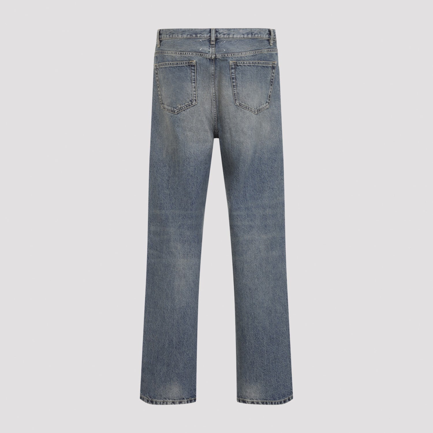 Maison Margiela Men's Distressed Denim Trousers in Blue