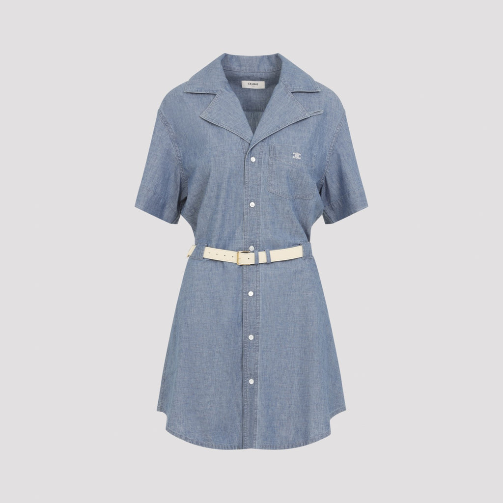 Celine Women's Denim Dress in Blue