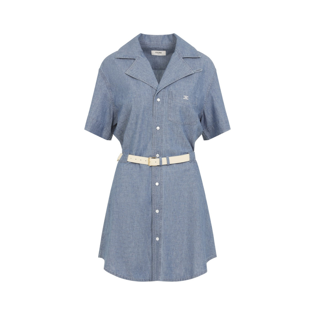 Celine Women's Denim Dress in Blue
