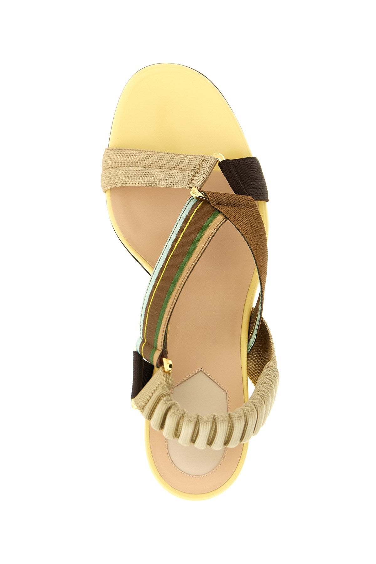 Fendi Women's 'Colibrì' Sandals with Cable Ties in Yellow