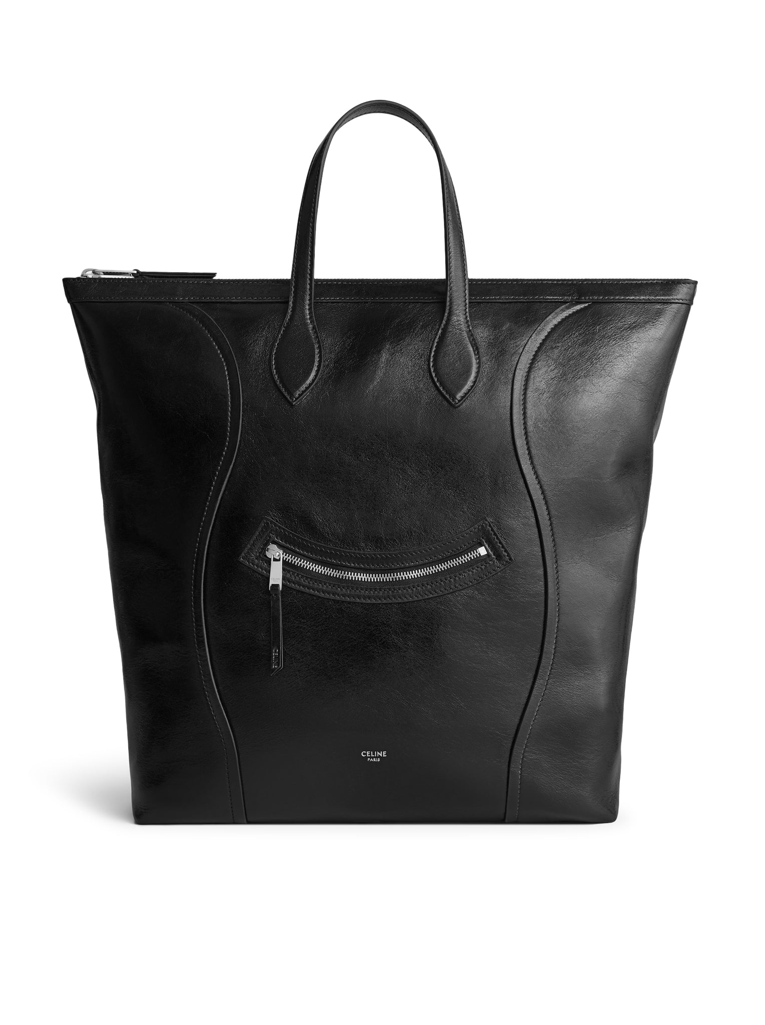 Celine Men's Vertical Cabas Luggage Bag in Black