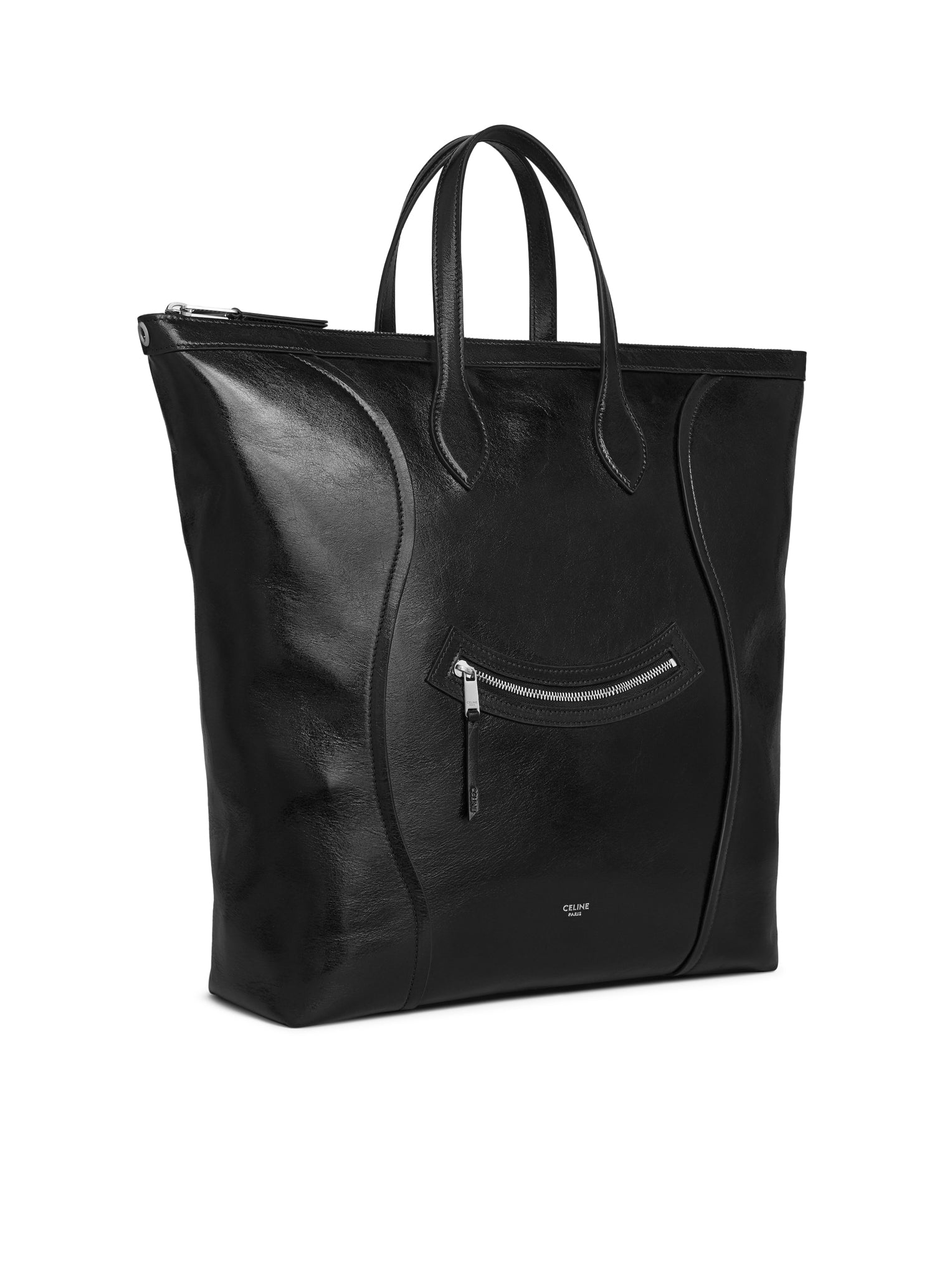 Celine Men's Vertical Cabas Luggage Bag in Black