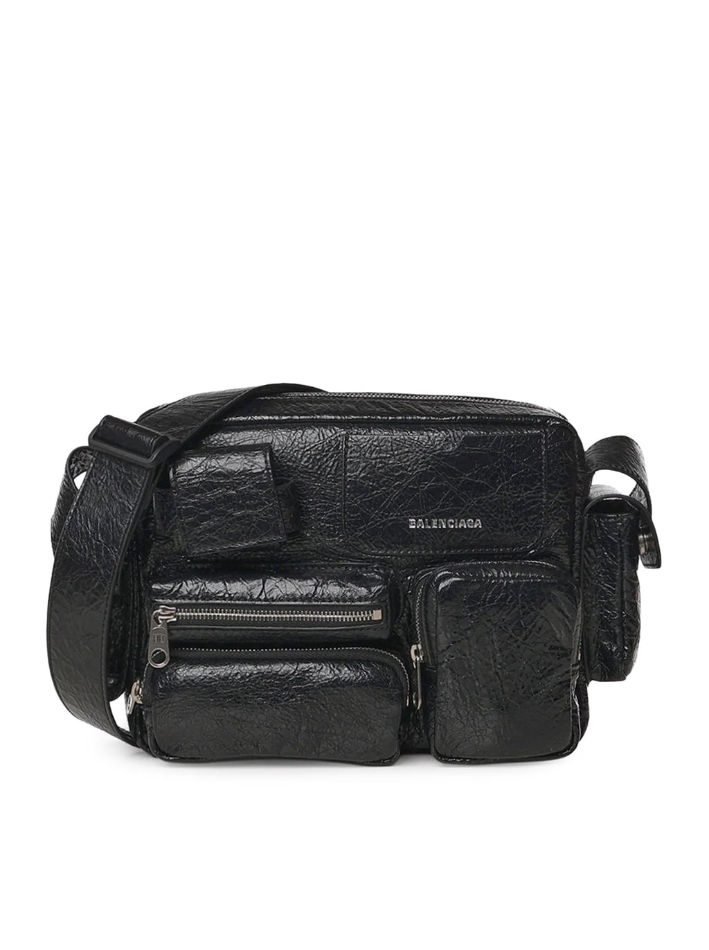 Balenciaga Men's Superbusy Leather Bag in Black