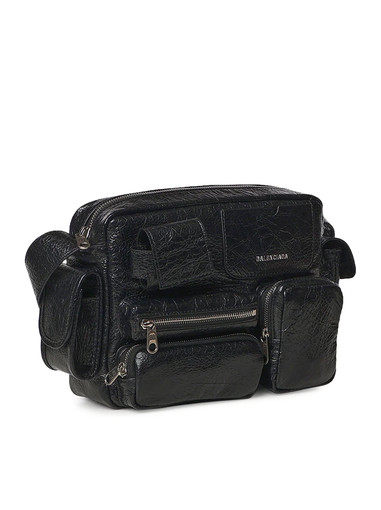 Balenciaga Men's Superbusy Leather Bag in Black