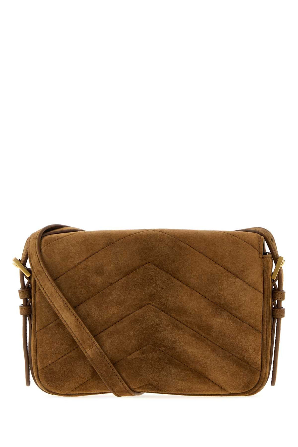 Saint Laurent Women's Loulou Strap Bag Calfskin in Brown - view 3