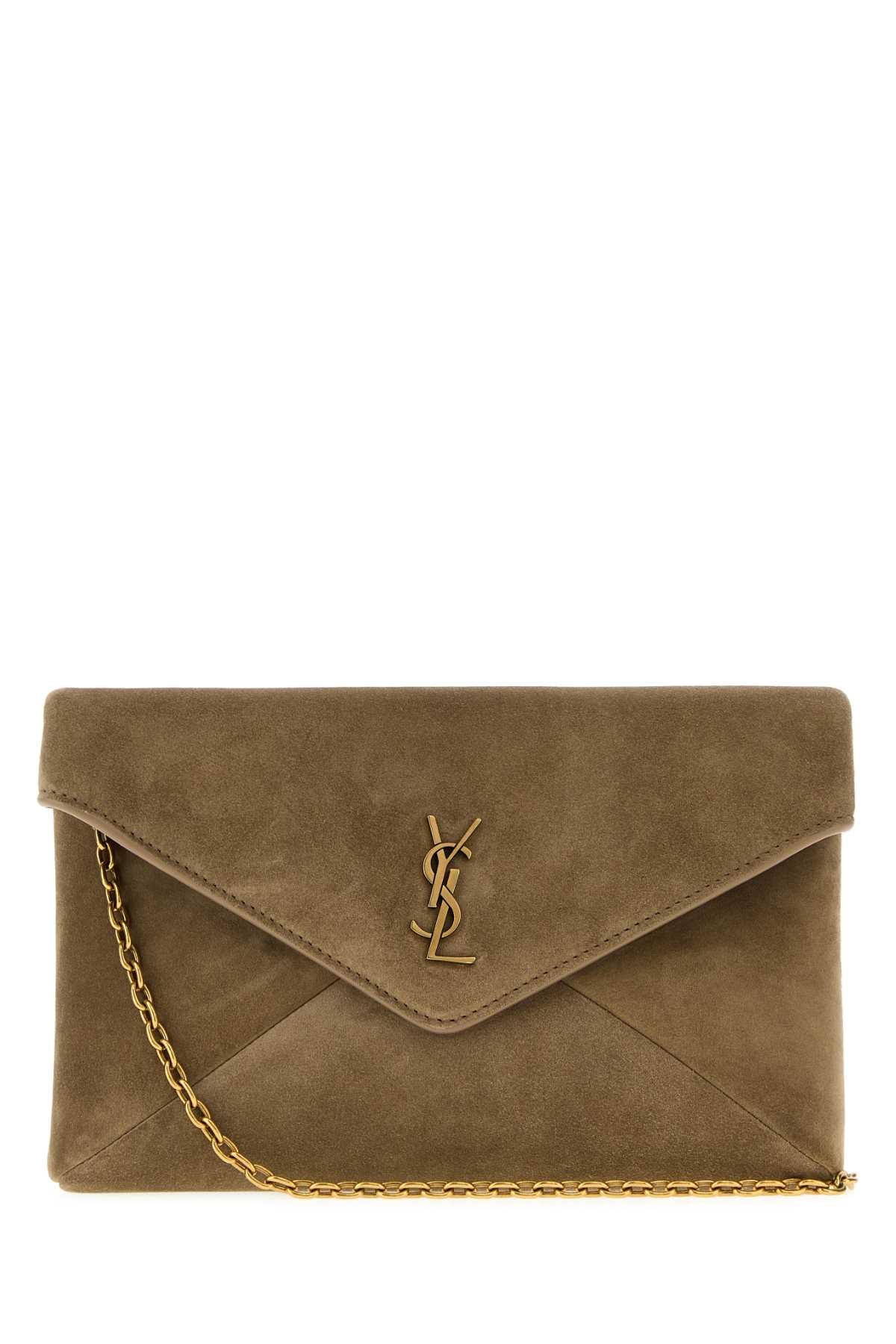 Saint Laurent Women's Cassandre Mini Bag Calfskin in Khaki - view 1