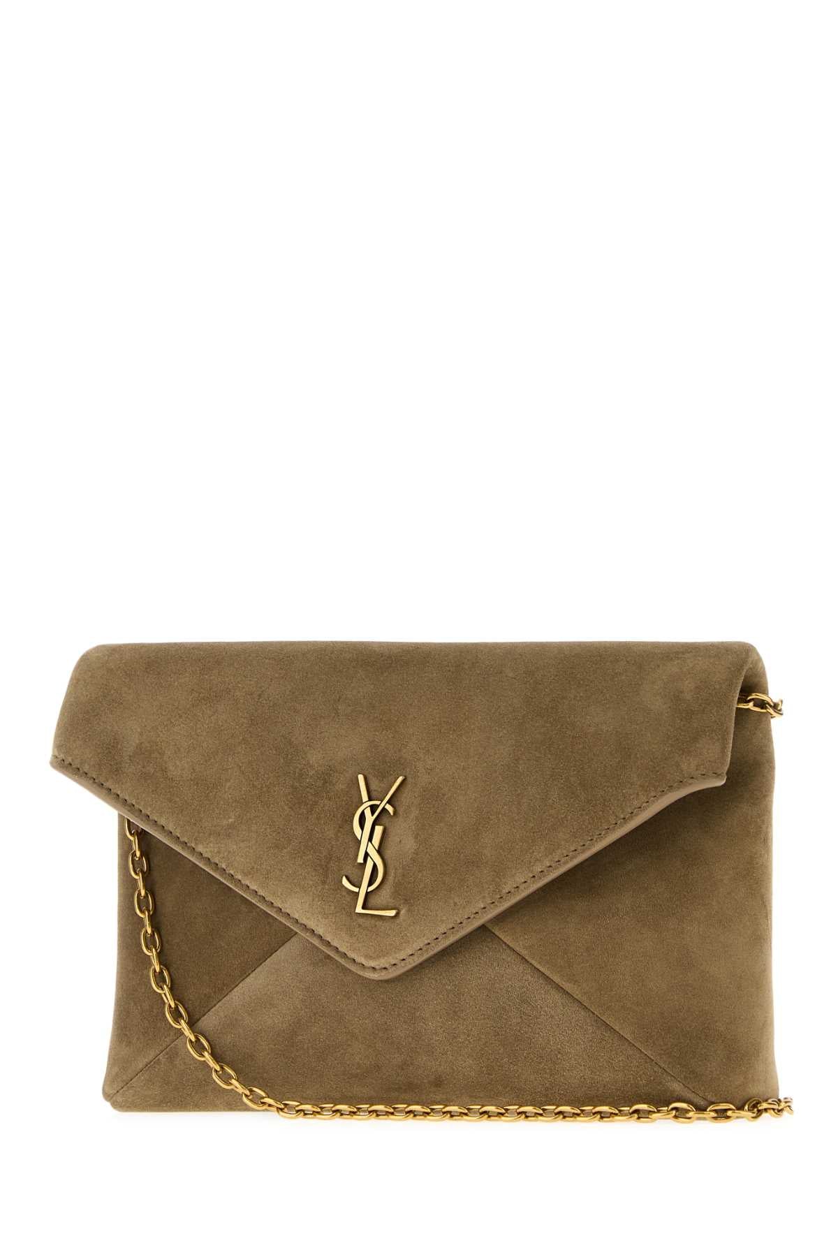 Saint Laurent Women's Cassandre Mini Bag Calfskin in Khaki - view 2