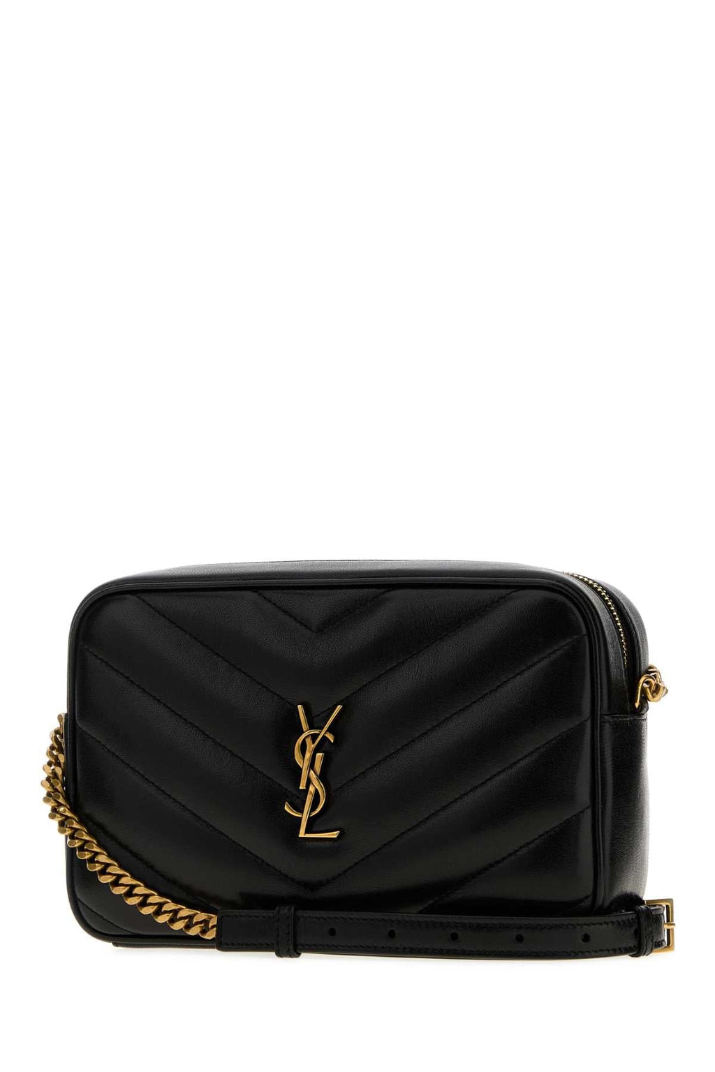Saint Laurent Women's Loulou Camera Bag Lambskin in Black - view 2
