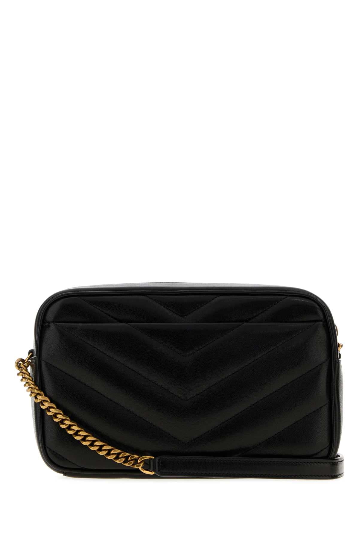 Saint Laurent Women's Loulou Camera Bag Lambskin in Black - view 3