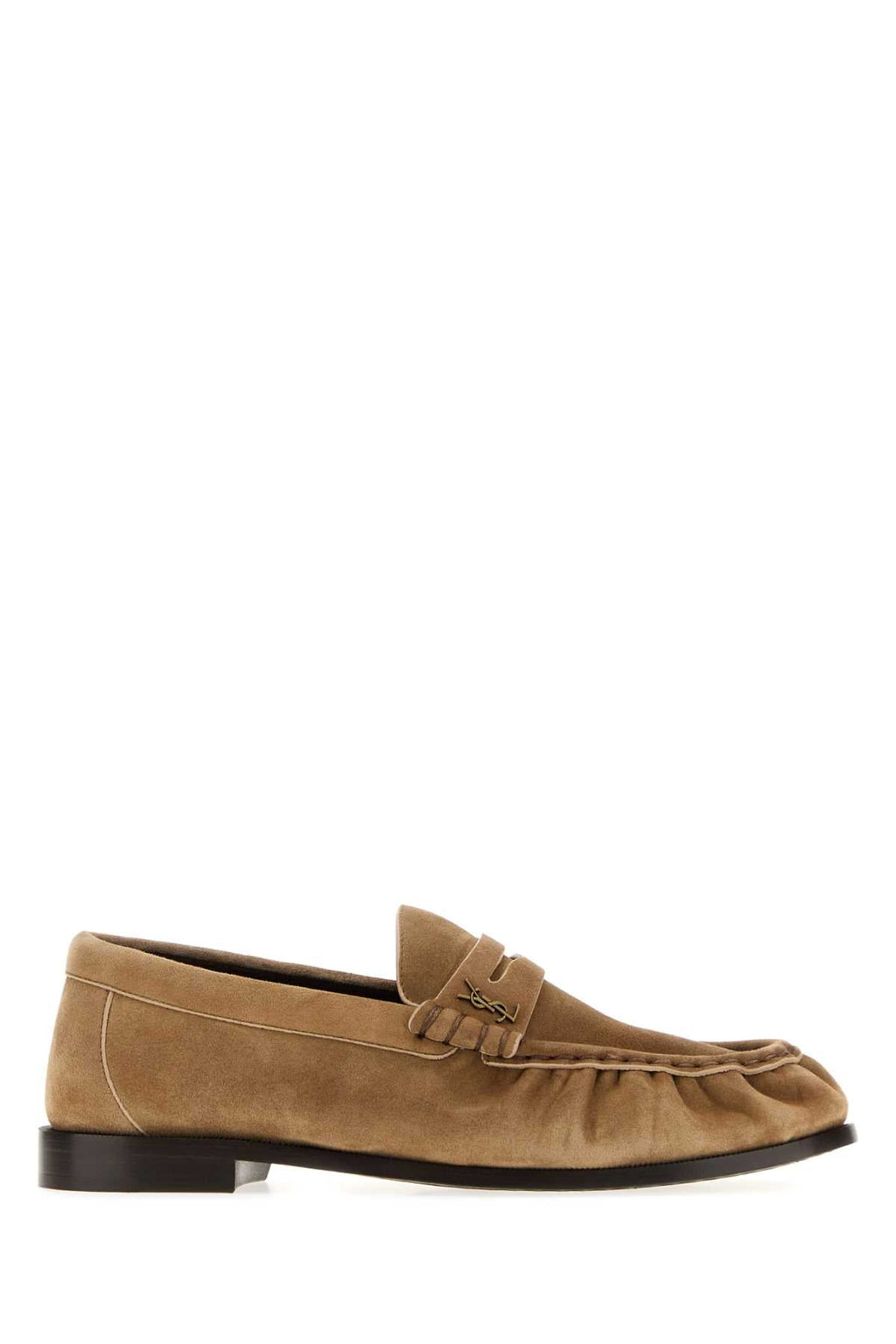 Saint Laurent Women's Le Loafer Moccasins Leather in Beige - view 1