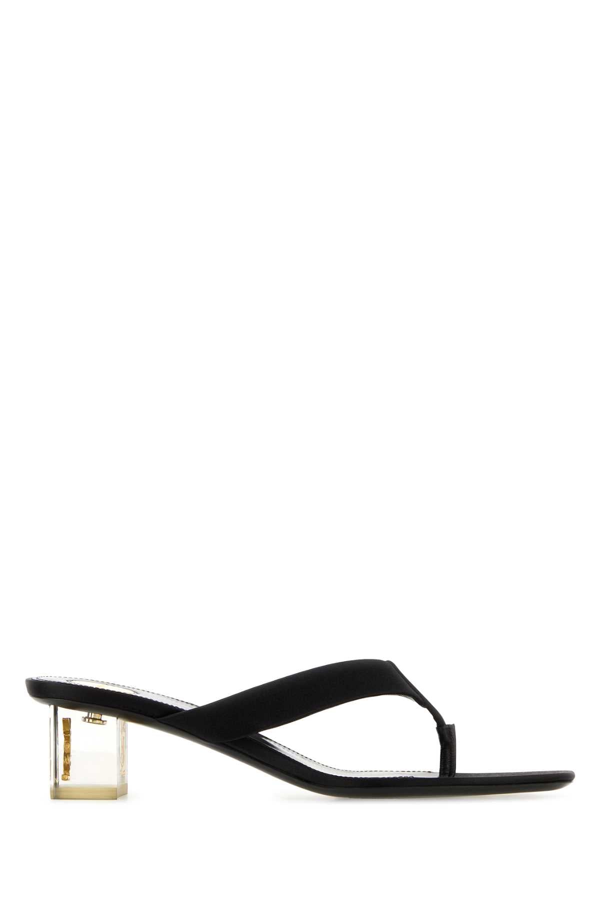 Saint Laurent Women's Frida Slide Sandals Leather in Black - view 1
