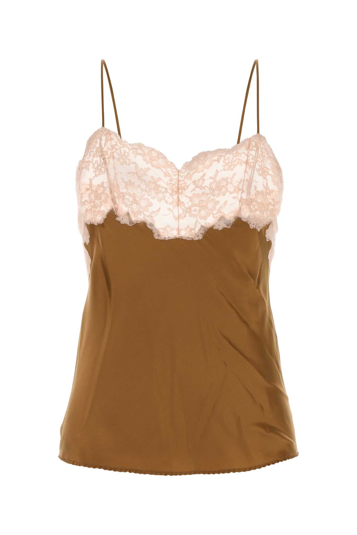 Saint Laurent Women's Blouse Silk in Brown - view 1
