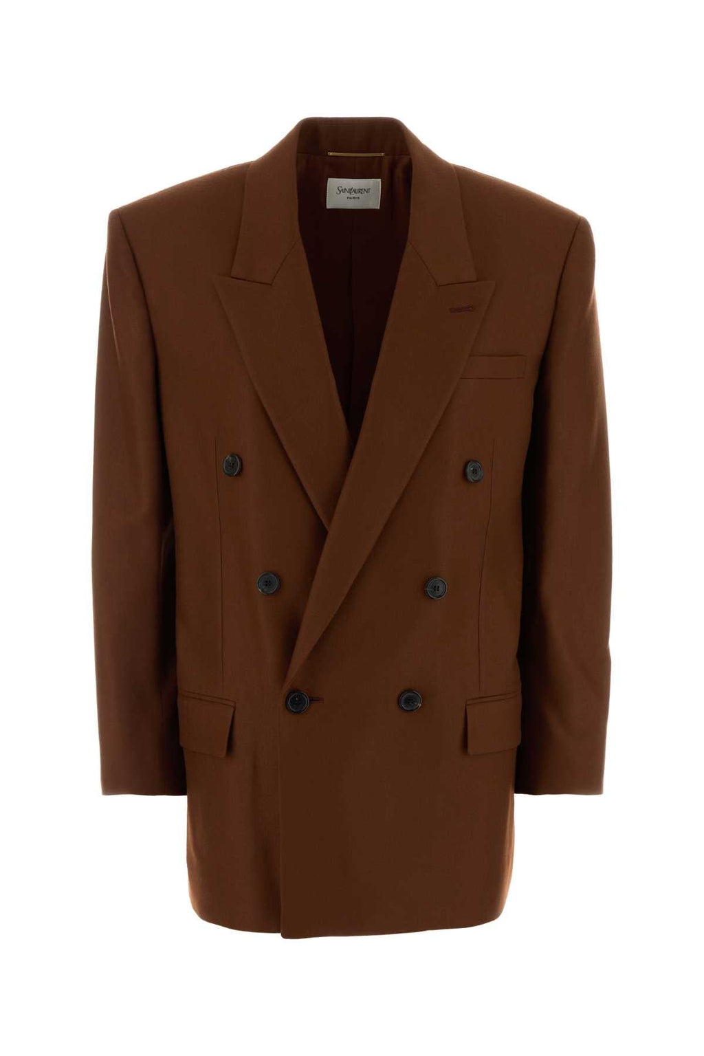 Saint Laurent Women's Cashmere Jacket Silk in Brown - view 1