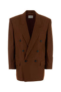 Saint Laurent Women's Cashmere Jacket Silk in Brown - view 1