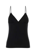 Saint Laurent Women's Thin Strap Top Viscose in Black - view 1
