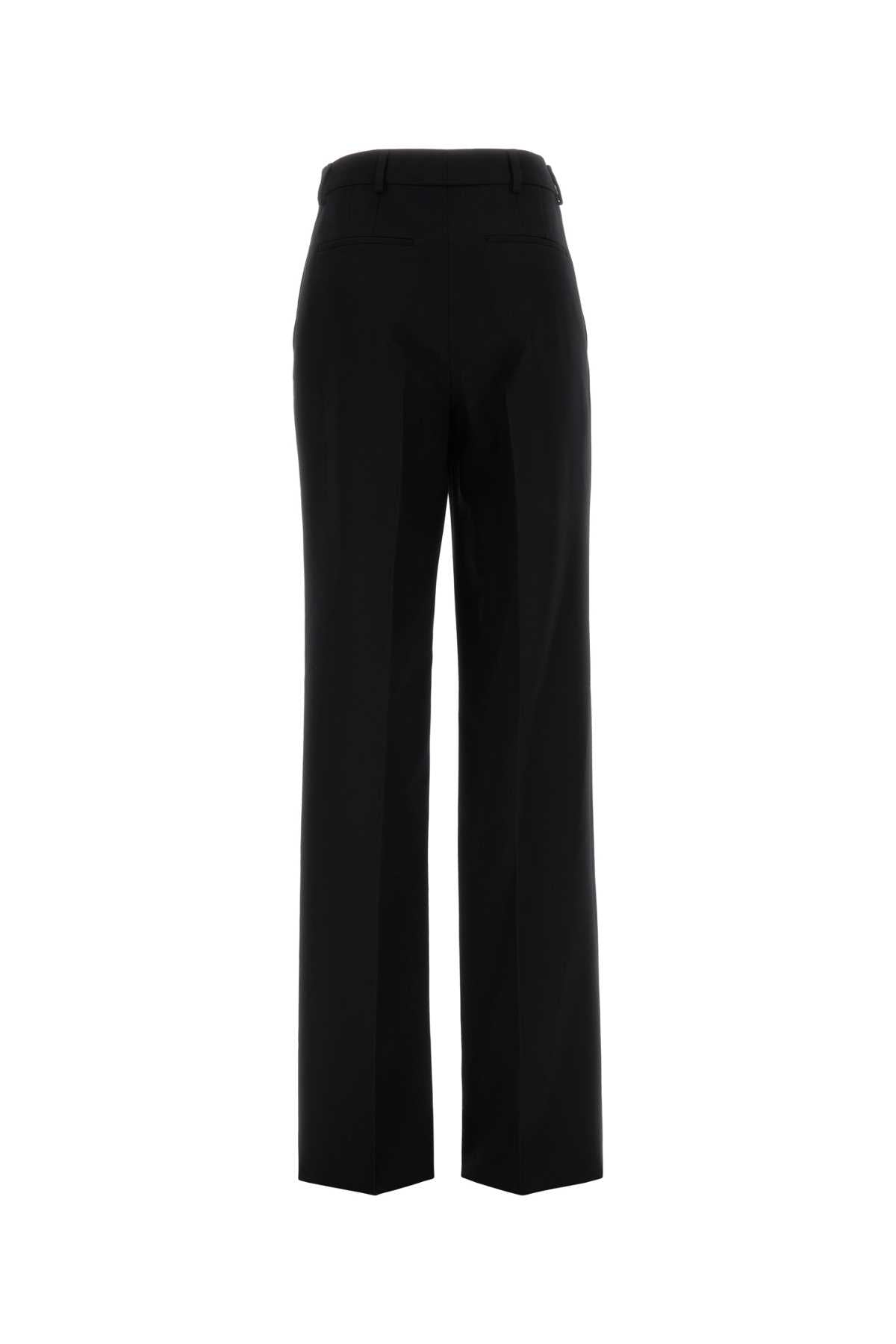 Saint Laurent Women's Wool Trousers Wool in Black - view 2