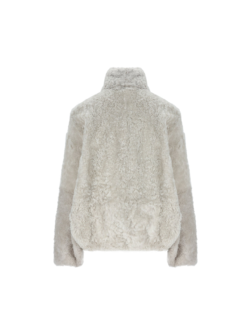 Brunello Cucinelli Women's Fuzzy Shearling Jacket in Grey